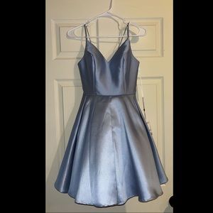 French Blue homecoming Dress